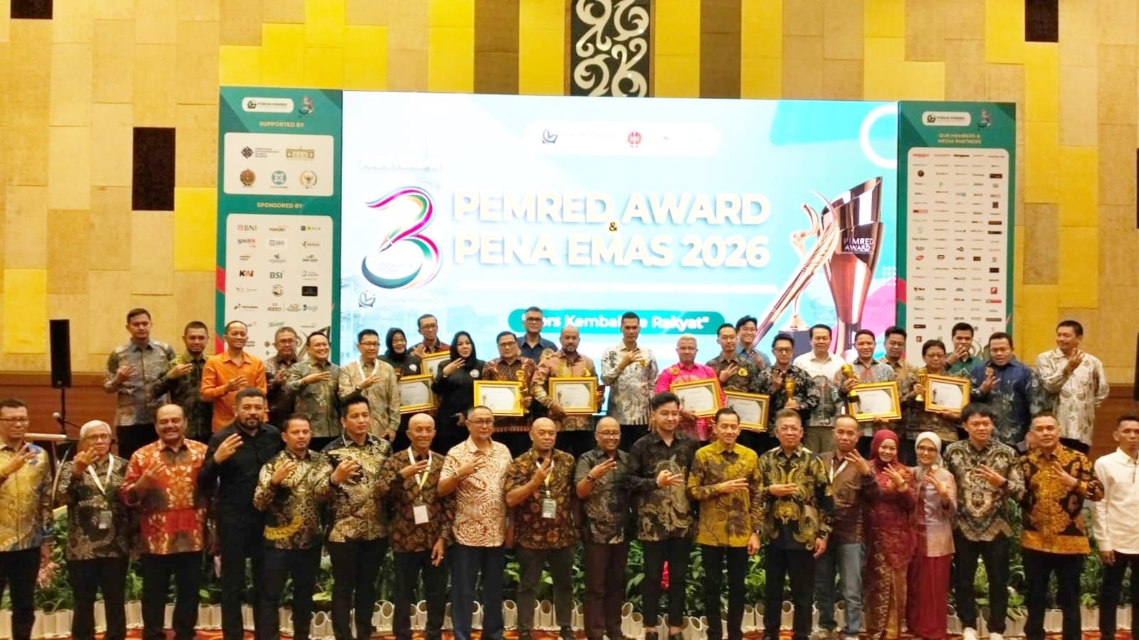 67 Tokoh Nasional Terima Pimred Award dan Pena Emas 2026, FPRMI Apresiasi Tokoh Dekat Dengan Pers