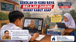 Sekolah di Kubu Raya Belajar Daring Akibat Kabut Asap