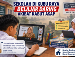 Sekolah di Kubu Raya Belajar Daring Akibat Kabut Asap