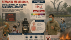 Kualitas Udara Kubu Raya Semakin Memburuk, Warga Gunakan Masker dan Batasi Aktivitas