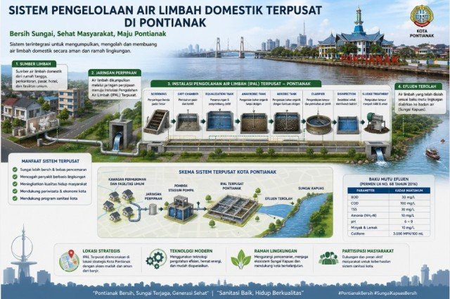 Proyek Sistem Pengelolaan Air Limbah Pontianak Telan Anggaran Rp1,7 Triliun