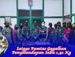 Satgas Pamtas Gagalkan Penyelundupan Sabu 1,91 Kg. Pelaku WNI Berinisial P
