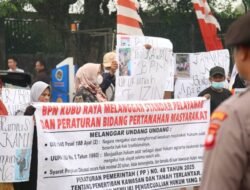 Warga Parit Seribu Demo BPN Tuntut Penerbitan Sertipikat