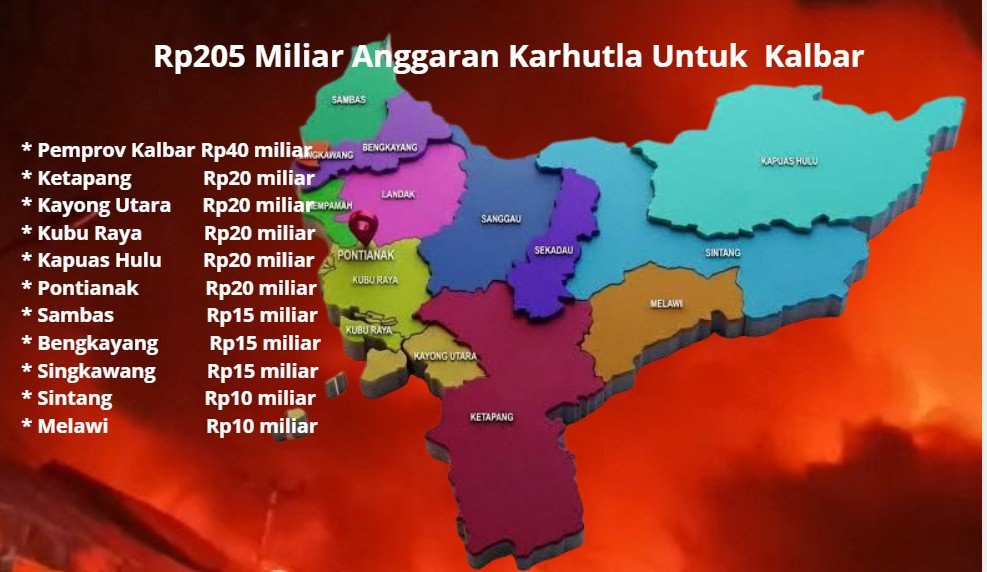 Kalbar Dapat Anggaran Karhutla Rp205 Miliar. 10 Kepala Daerah Harus Transparan