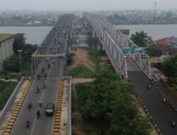 Uji Coba Pengaturan Kendaraan Lewat Duplikasi Jembatan Kapuas I Diperpanjang