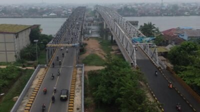 Uji Coba Pengaturan Kendaraan Lewat Duplikasi Jembatan Kapuas I Diperpanjang