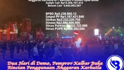 Dua Hari di Demo, Pemprov Kalbar Buka Rincian Penggunaan Anggaran Karhutla